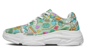 Geography Pattern Chunky Sneakers