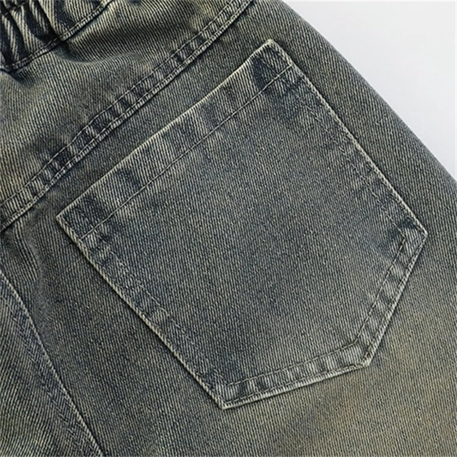 Girls Jeans Streetwear Denim Cargo Pants High Waist Floor Length Baggy Wide Leg Jeans Size 8 10 12 14 16