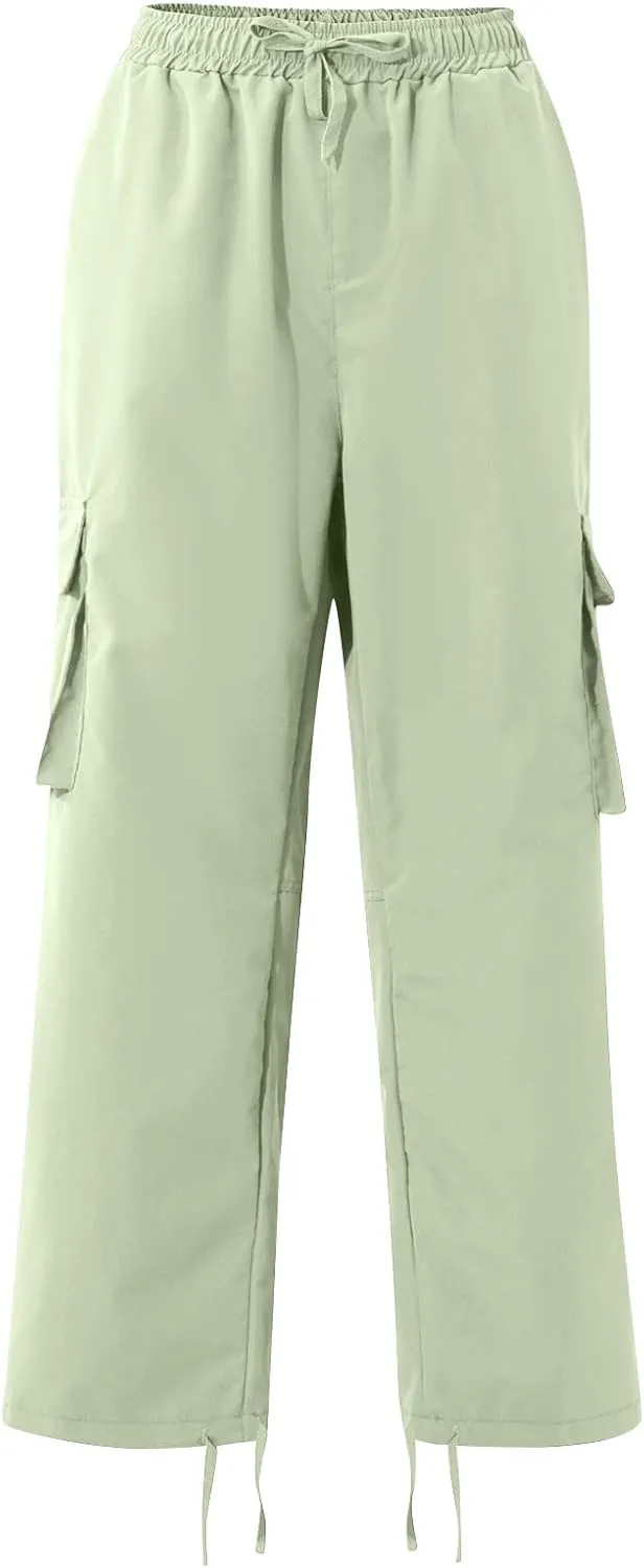GOFULY Cargo Pants for Men Baggy Elastic Waist Drawstring Pants Pockets Pants Stretch Casual Fall Winter Joggers Trousers