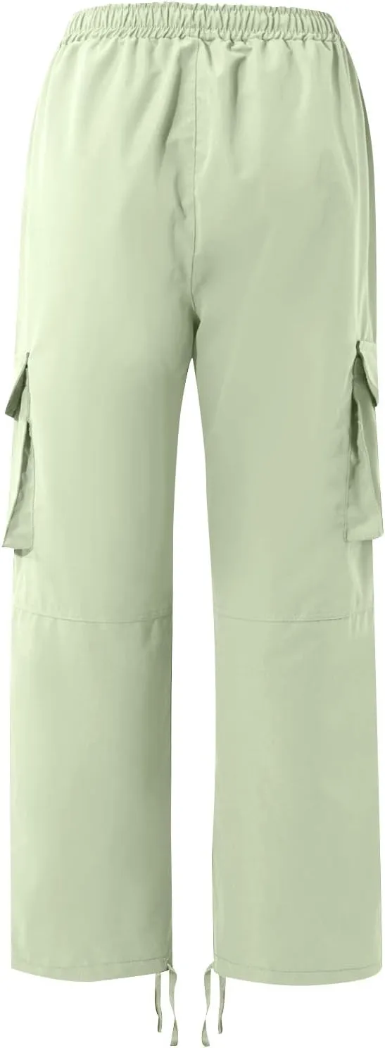 GOFULY Cargo Pants for Men Baggy Elastic Waist Drawstring Pants Pockets Pants Stretch Casual Fall Winter Joggers Trousers