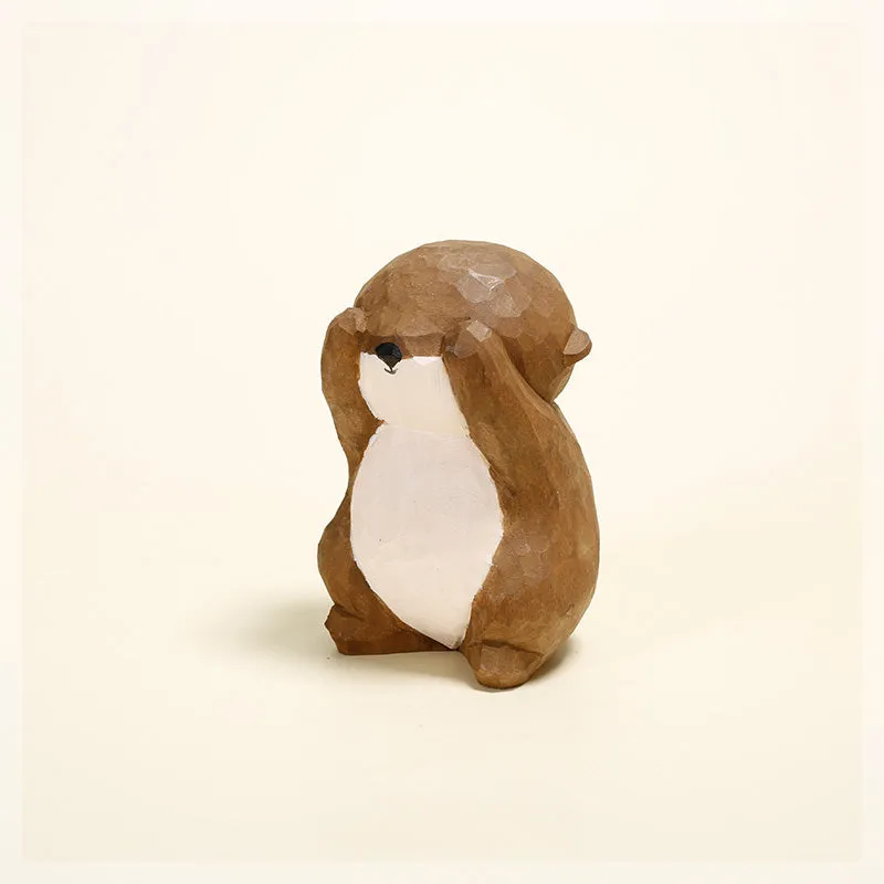 Gohobi Handmade Wooden Otter Ornament