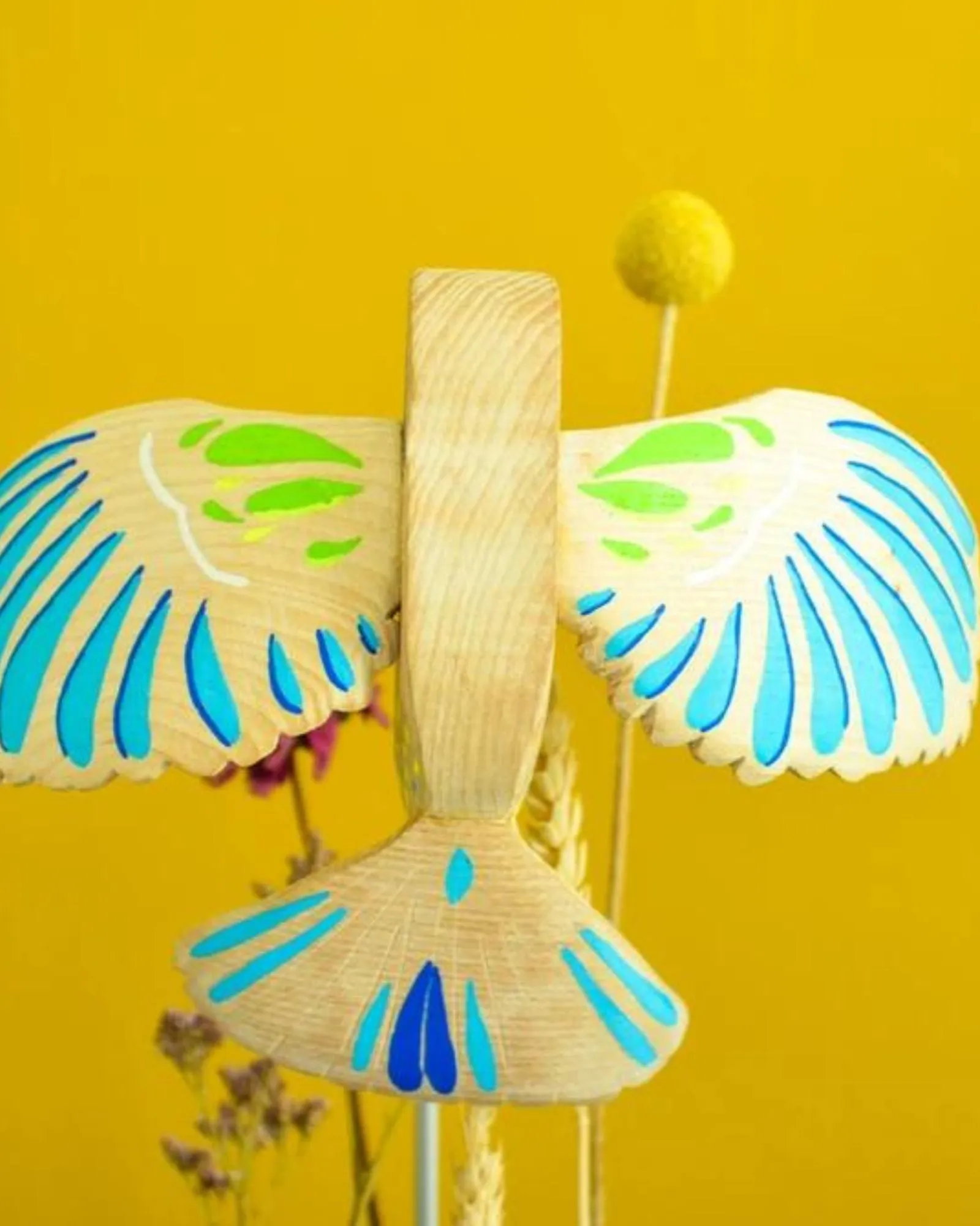 Handcrafted Tit Bird Sculpture  | Multicolour