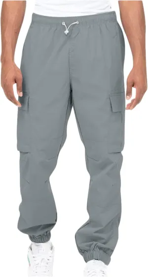 Hiking Cargo Pants for Men Casual Loose Straight Leg Joggers Lightweight Cotton Cargo Sweatpants