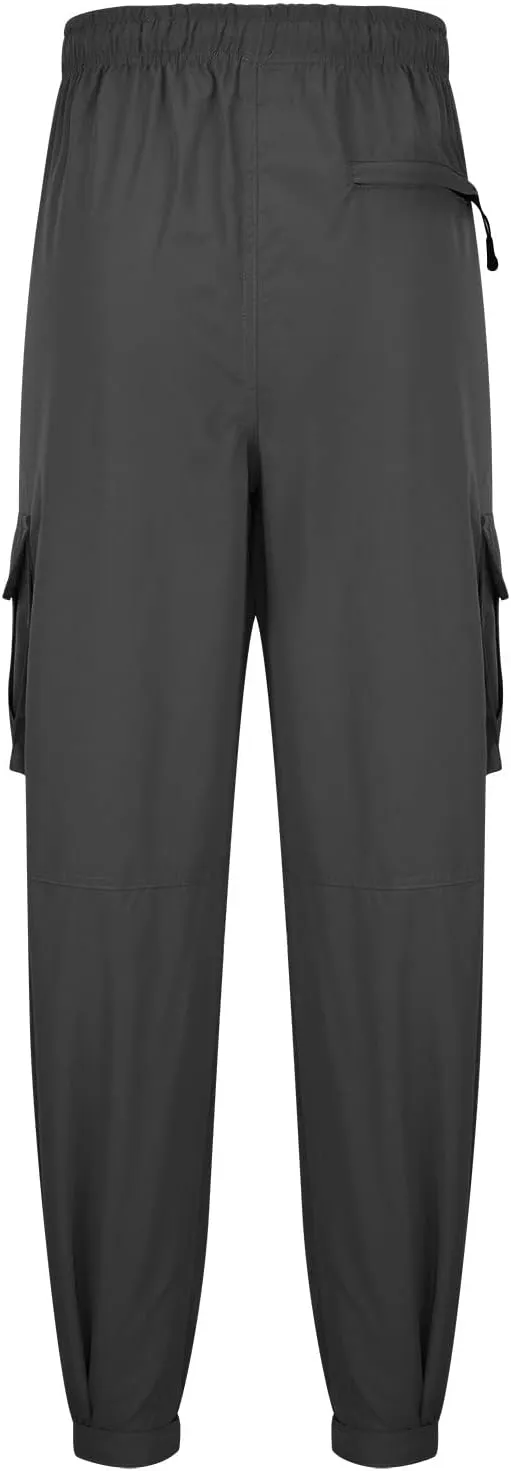 Hiking Cargo Pants for Men Casual Loose Straight Leg Joggers Lightweight Cotton Cargo Sweatpants
