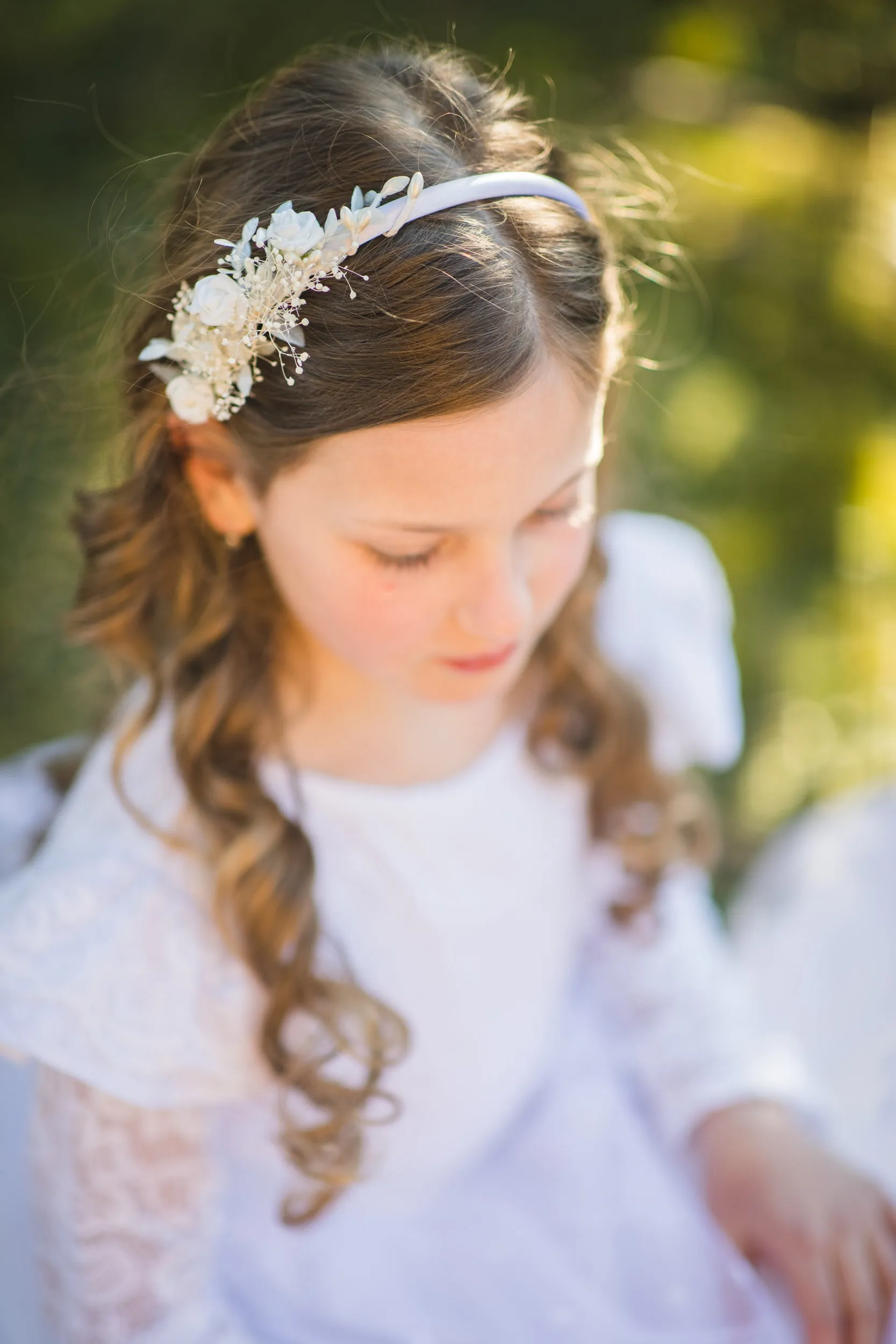 Holy communion flower headband