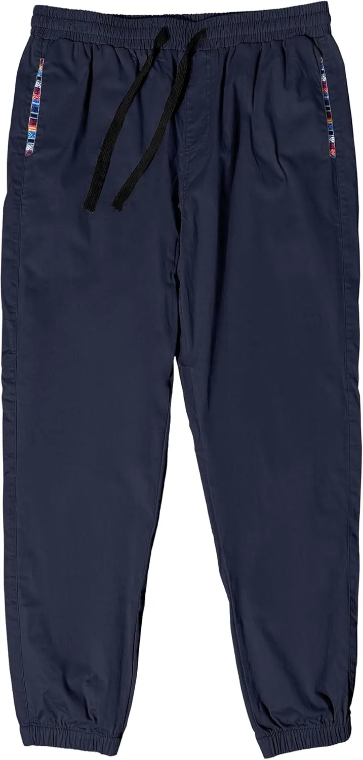 HOTake Mens Joggers Pants Elastic Waistband Khaki Pants Mens Drawstring Casual Pants with Signature Pockets