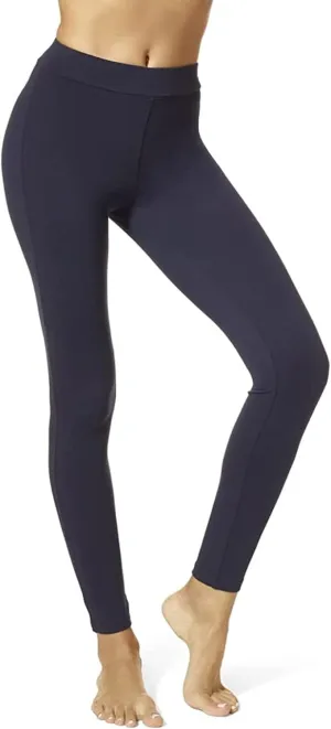 HUE Women's Wide Waistband Blackout Cotton Leggings, Assorted