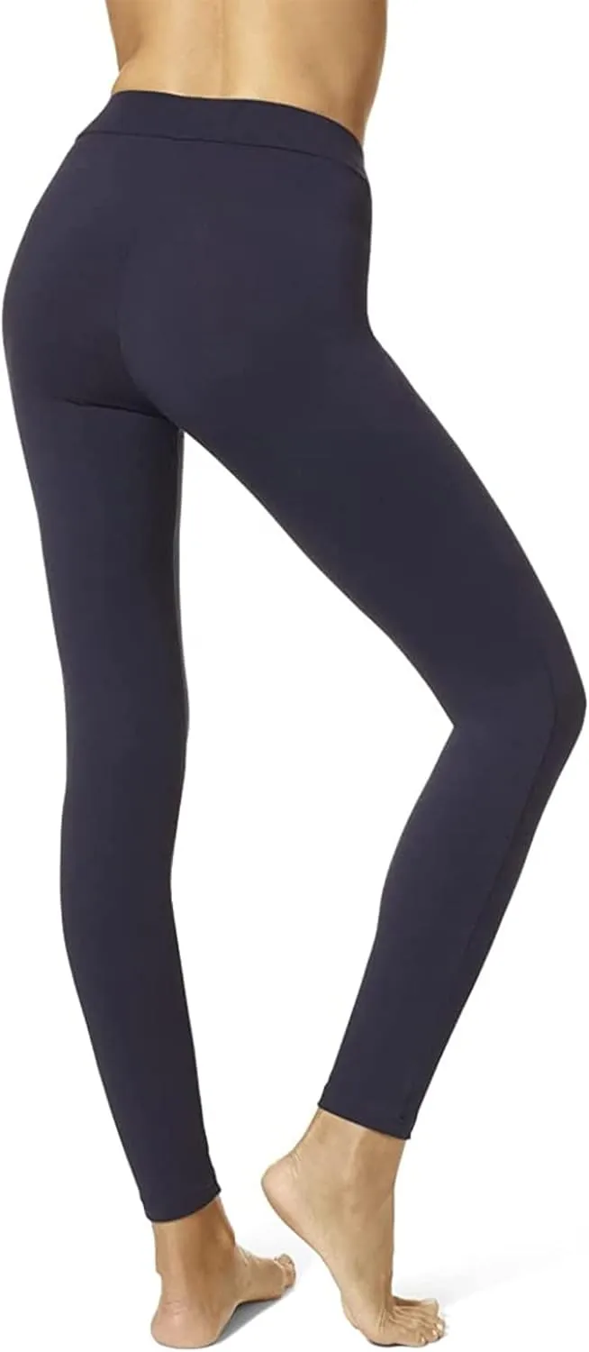 HUE Women's Wide Waistband Blackout Cotton Leggings, Assorted