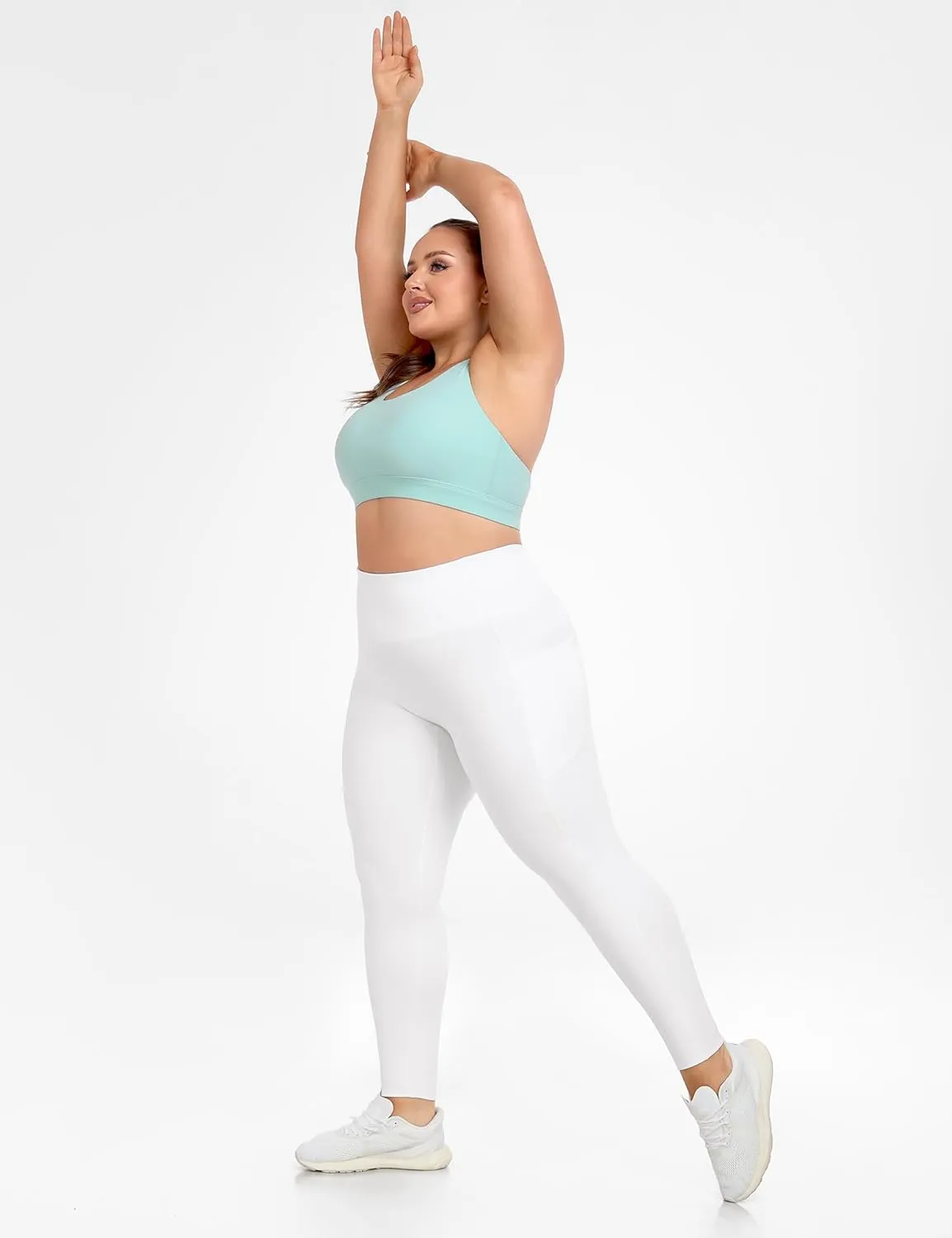 IUGA Buttery Soft Plus Size Leggings for Women No Front Seam Leggings with Pockets for Women Tummy Control Yoga Pants 3X 4X