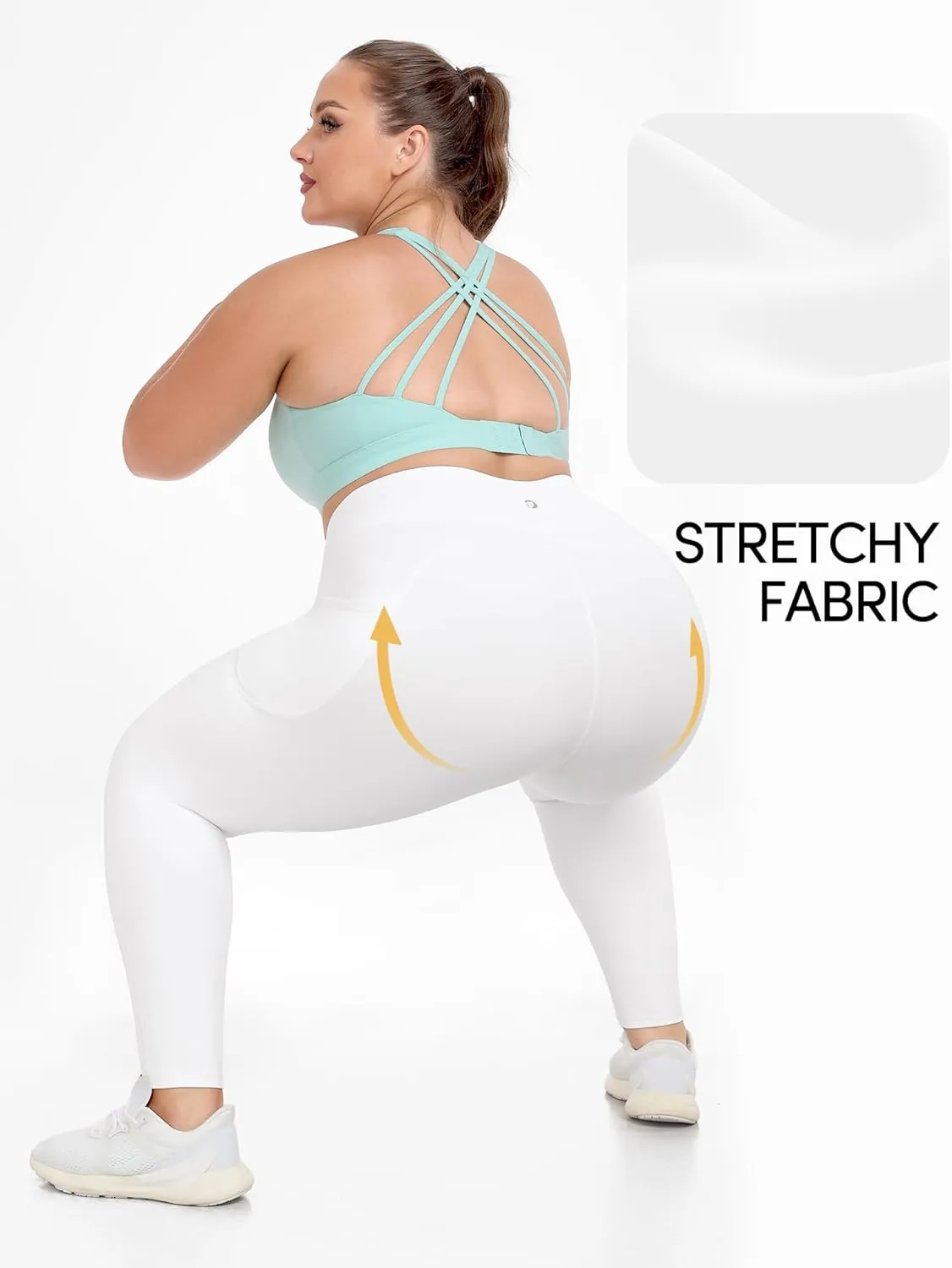 IUGA Buttery Soft Plus Size Leggings for Women No Front Seam Leggings with Pockets for Women Tummy Control Yoga Pants 3X 4X