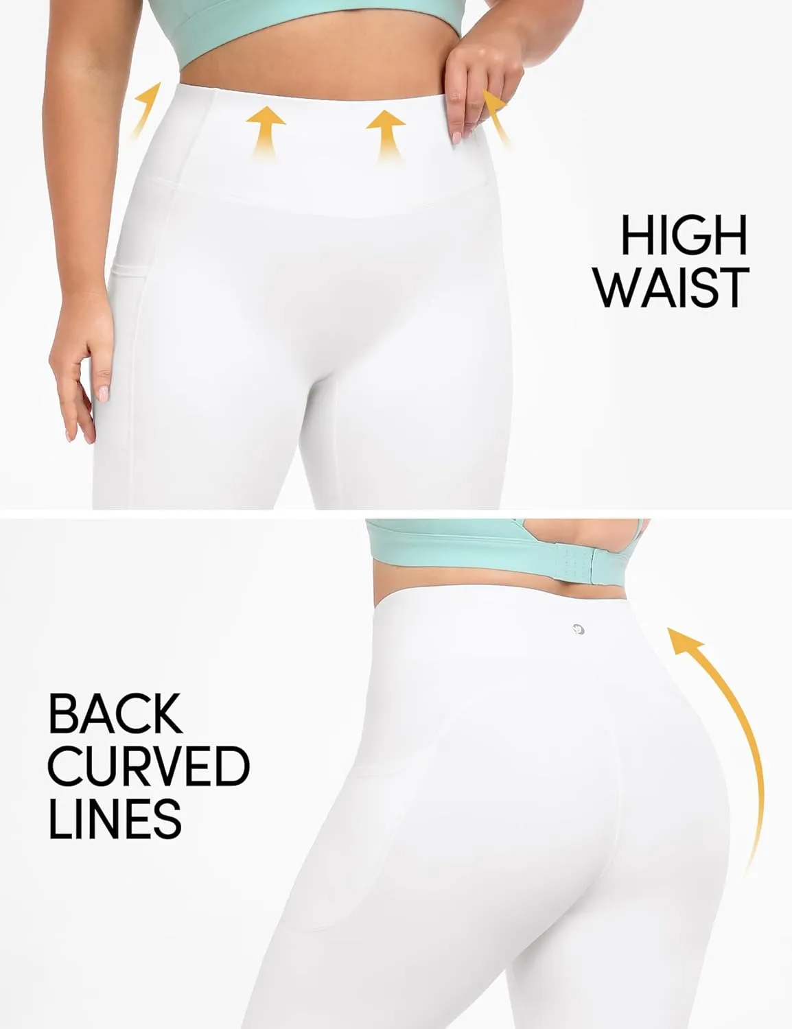 IUGA Buttery Soft Plus Size Leggings for Women No Front Seam Leggings with Pockets for Women Tummy Control Yoga Pants 3X 4X