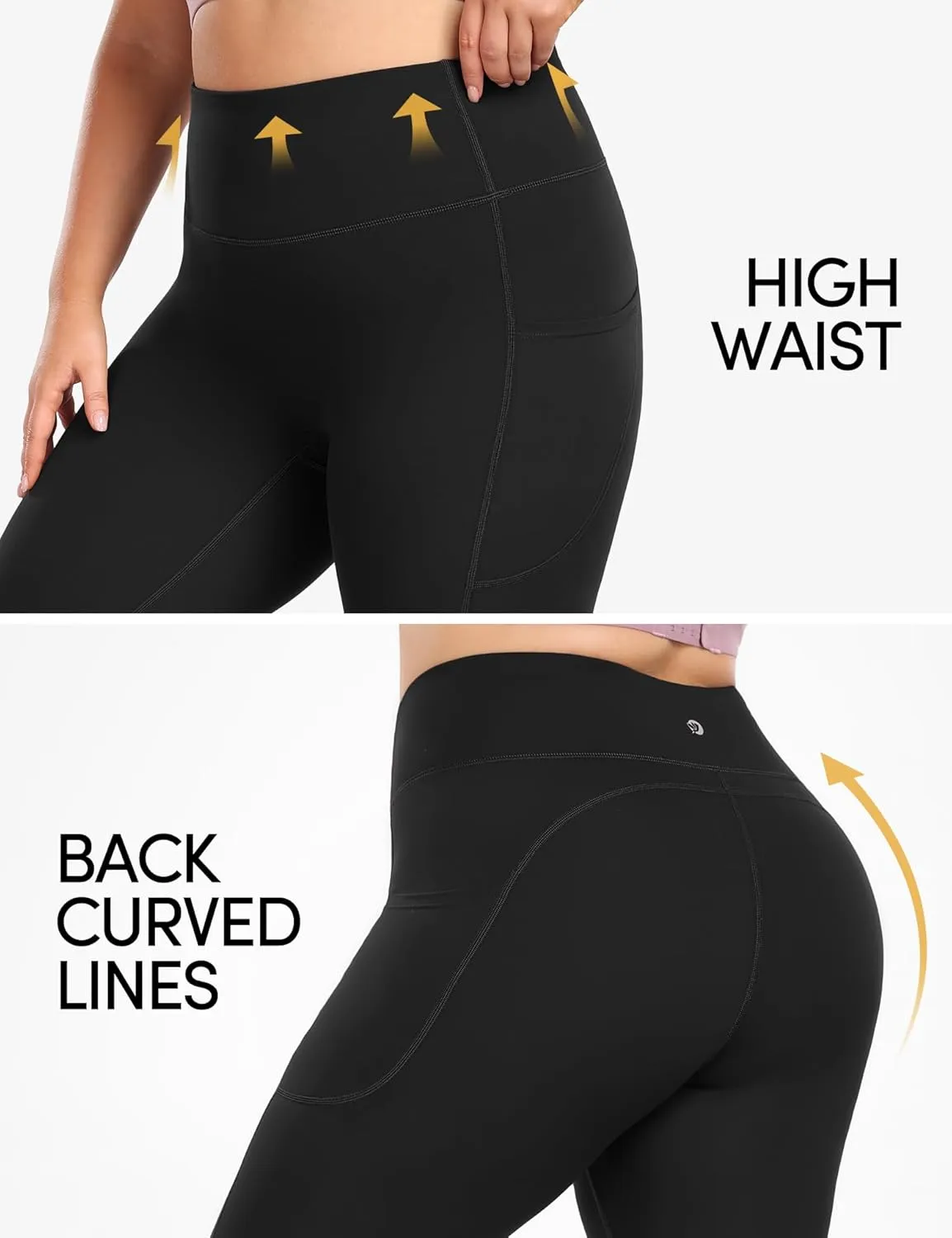 IUGA Buttery Soft Plus Size Leggings for Women No Front Seam Leggings with Pockets for Women Tummy Control Yoga Pants 3X 4X