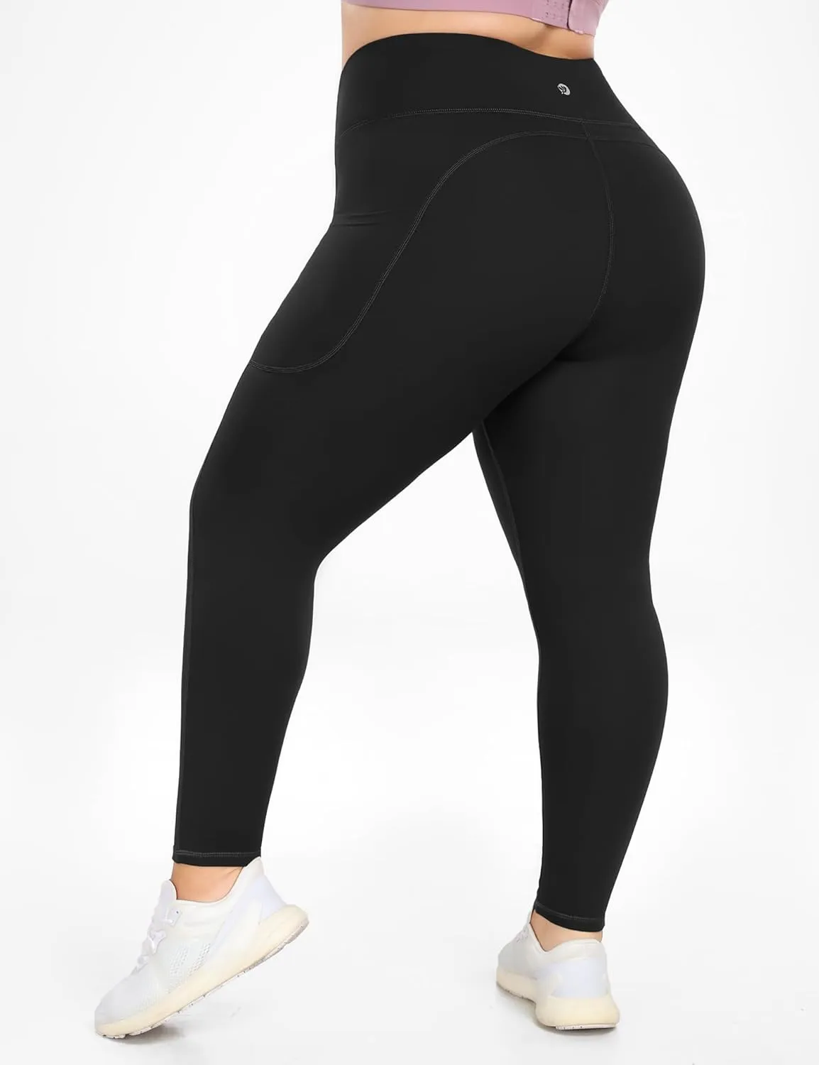 IUGA Buttery Soft Plus Size Leggings for Women No Front Seam Leggings with Pockets for Women Tummy Control Yoga Pants 3X 4X