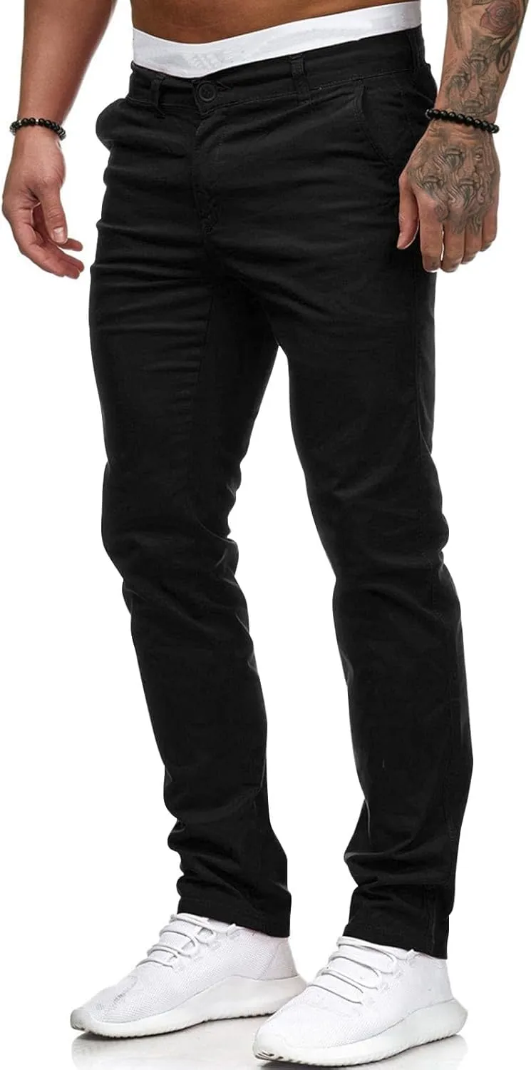 Jeans for Men Slim Fit Skinny Stretch Comfy Jeans Denim Pants Casual Straight Leg Full Length Trousers with Pocket
