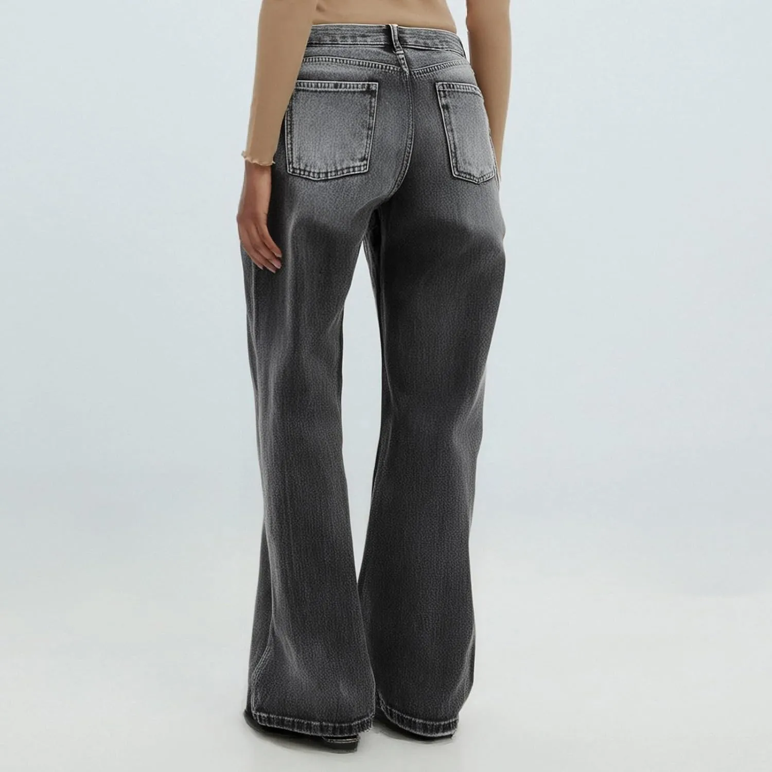 Jeans for Women Baggy Boyfriend Denim Pants Vintage High Waisted Wide Leg Jeans Woman with Pockets Stretchy Pant