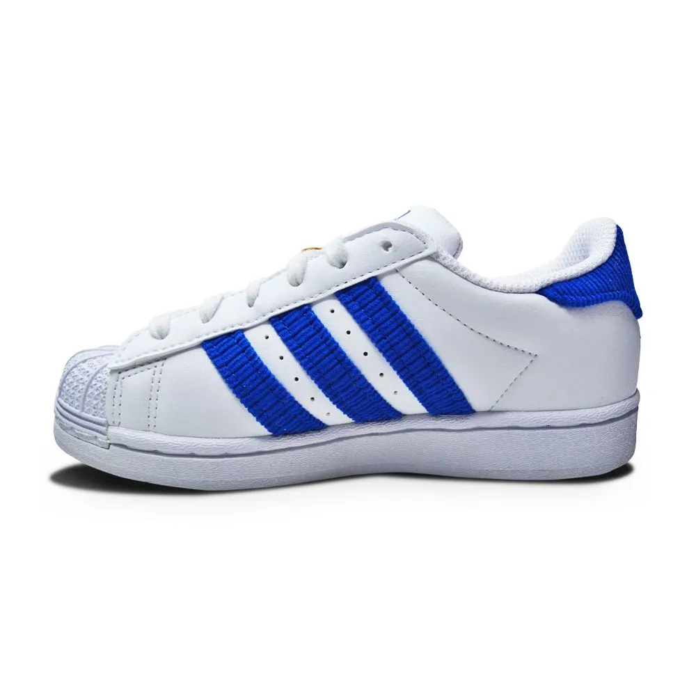 Kids Adidas Superstar C - GV7952 - White Blue White