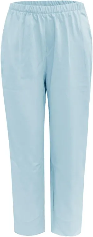 Linen Pants Women Casual Summer Capris Lightweight Cropped Pant Baggy Palazzo Pants Soft Wide Leg Trousers Pants with Pockets, Medium, #A3-sky Blue