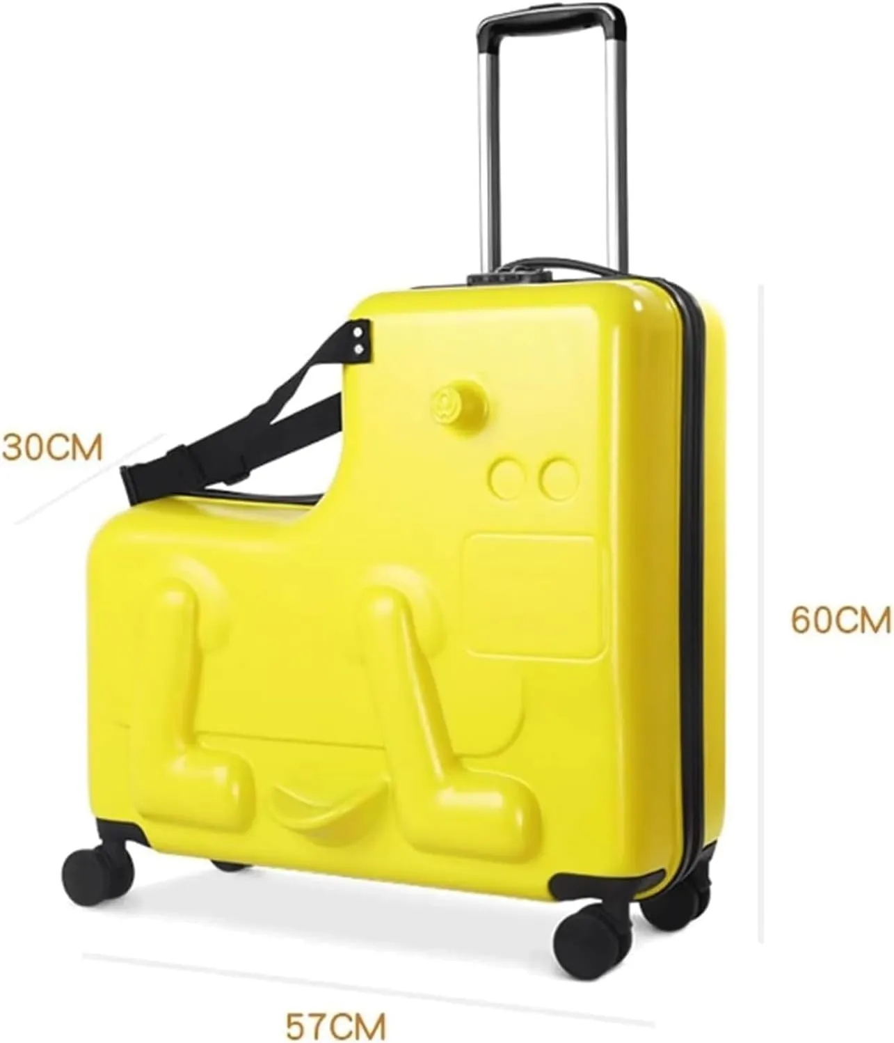 Luggage Can Be Mounted Suitcases Hard Shell Carry On Luggage Suitcases With Wheels Cute Fashion Men And Women Luggage Carry-Ons (Color : Blue)