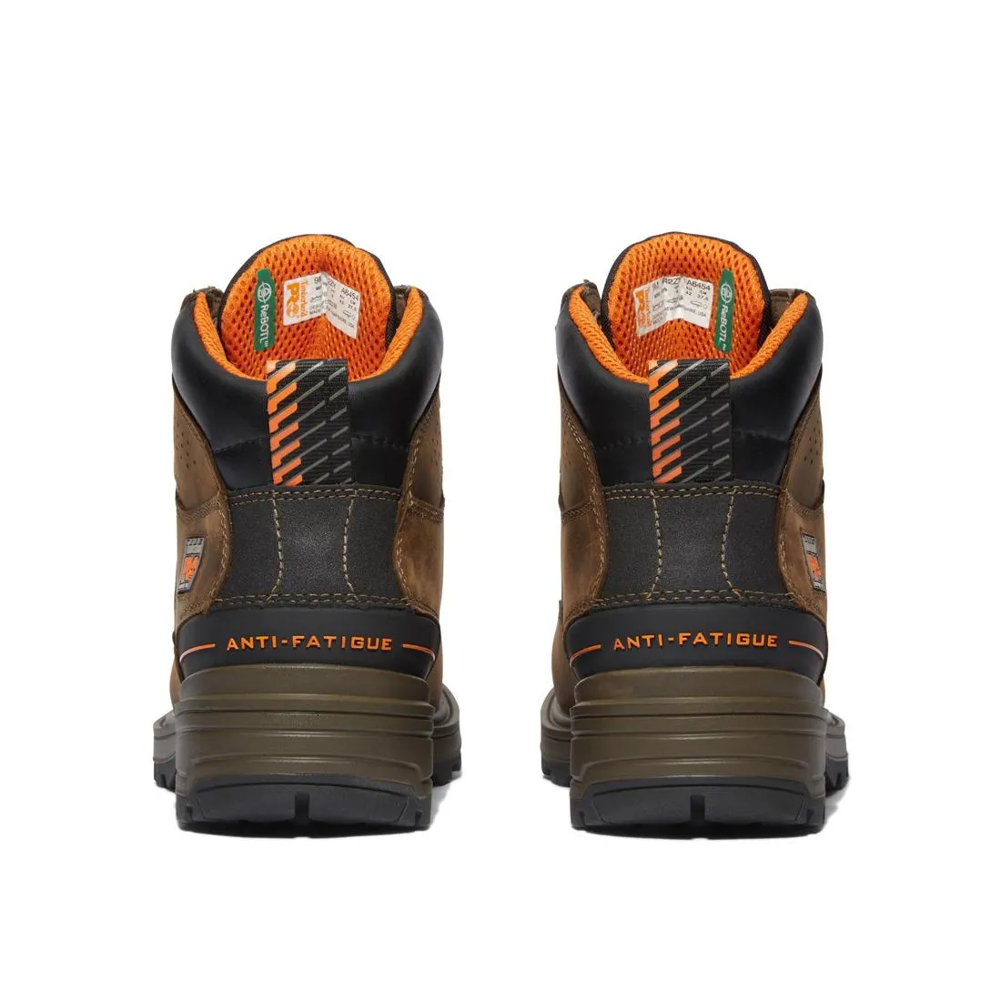Magnitude 6 Inch Composite-Toe Waterproof Work Boot Orange and Brown