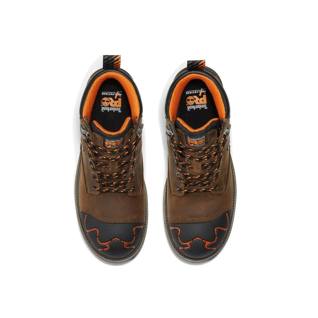 Magnitude 6 Inch Composite-Toe Waterproof Work Boot Orange and Brown