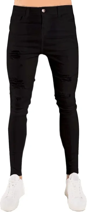 Maiyifu-GJ Men's Ripped Skinny Jeans Stretch Slim Fit Jeans Distressed Destroyed Straight Leg Denim Pants for Men