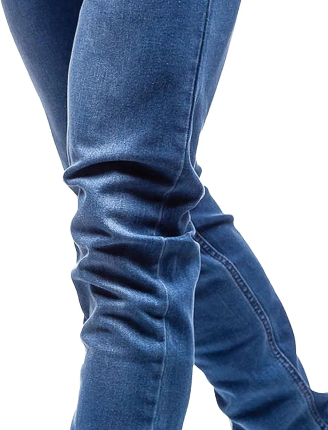 Maiyifu-GJ Men's Slim Fit Stretch Joggers Jeans Drawstring Elastic Waist Tapered Leg Denim Pants Hip Hop Jeans Streetwear