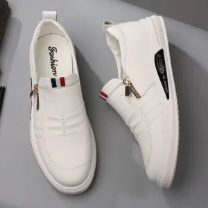 Men Shoes Genuine Leather Loafers Men's Moccasins Shoes Slip-on Soft Flats Footwear Lightweight Driving Shoes Walking Footwear