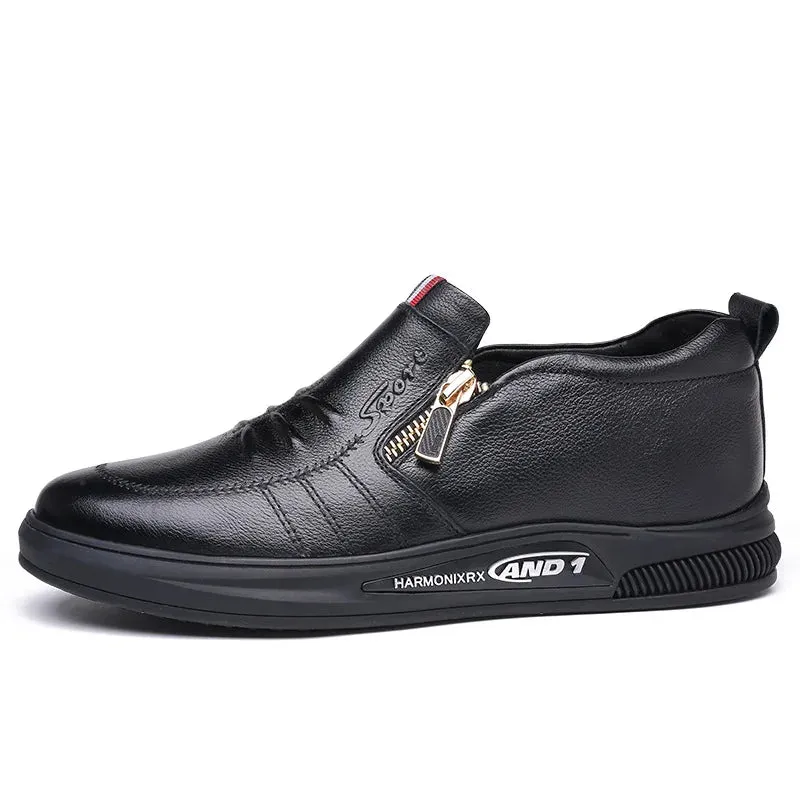 Men Shoes Genuine Leather Loafers Men's Moccasins Shoes Slip-on Soft Flats Footwear Lightweight Driving Shoes Walking Footwear