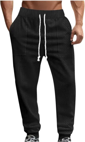 Men Slim Fit Cargo Pants Casual Outdoor Hiking Pants for Men Athletic Joggers Sweatpants Hiking Drawstring Sweatpants