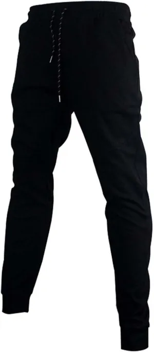 Men's Cargo Sweatpants Slim Fit Stretch Lightweight Pants Joggers Casual Work Pants with Pockets Drawstring Waist