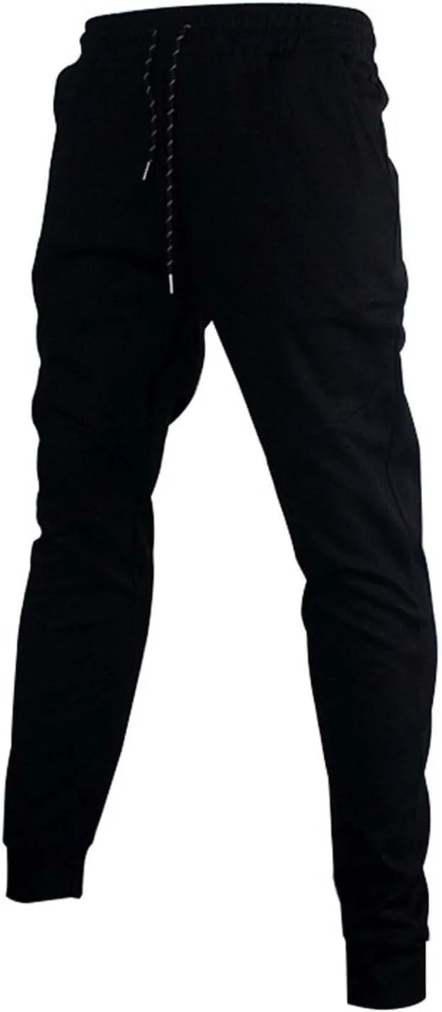 Men's Cargo Sweatpants Slim Fit Stretch Lightweight Pants Joggers Casual Work Pants with Pockets Drawstring Waist