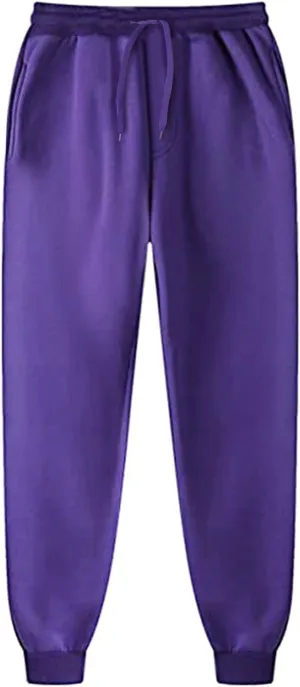 Men's Cargo Sweatpants Wild Drawstring Sports Jogger with Pockets Long Pants Men's Slim Fit Gym Running Workout Pants
