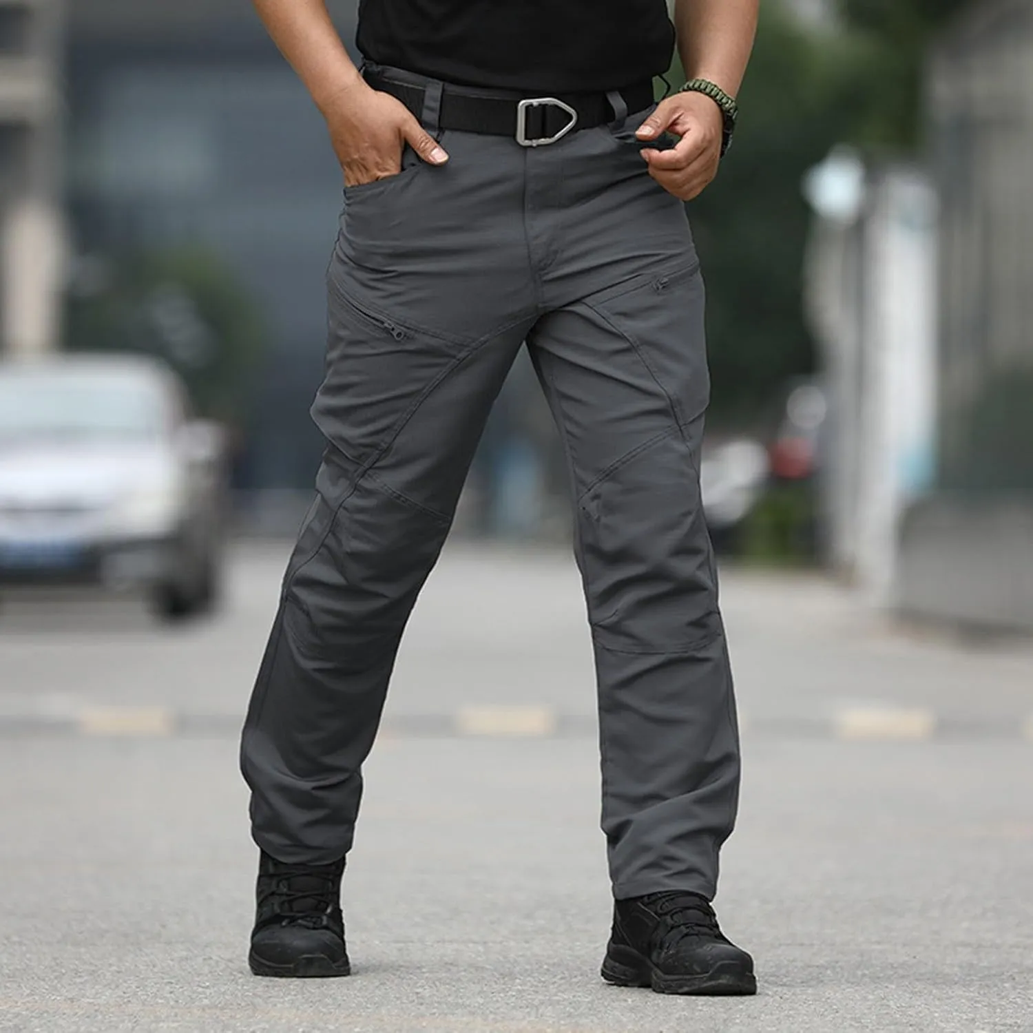 Mens Casual Joggers Pant 2024 Drawstring Chino Cargo Pants Hiking Outdoor Twill Track Jogging Sweatpants Pants