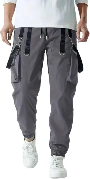 Men's Casual Joggers Pants Cotton Drawstring Chino Cargo Pants Hiking Outdoor Twill Track Jogging Sweatpants Men Active Pants