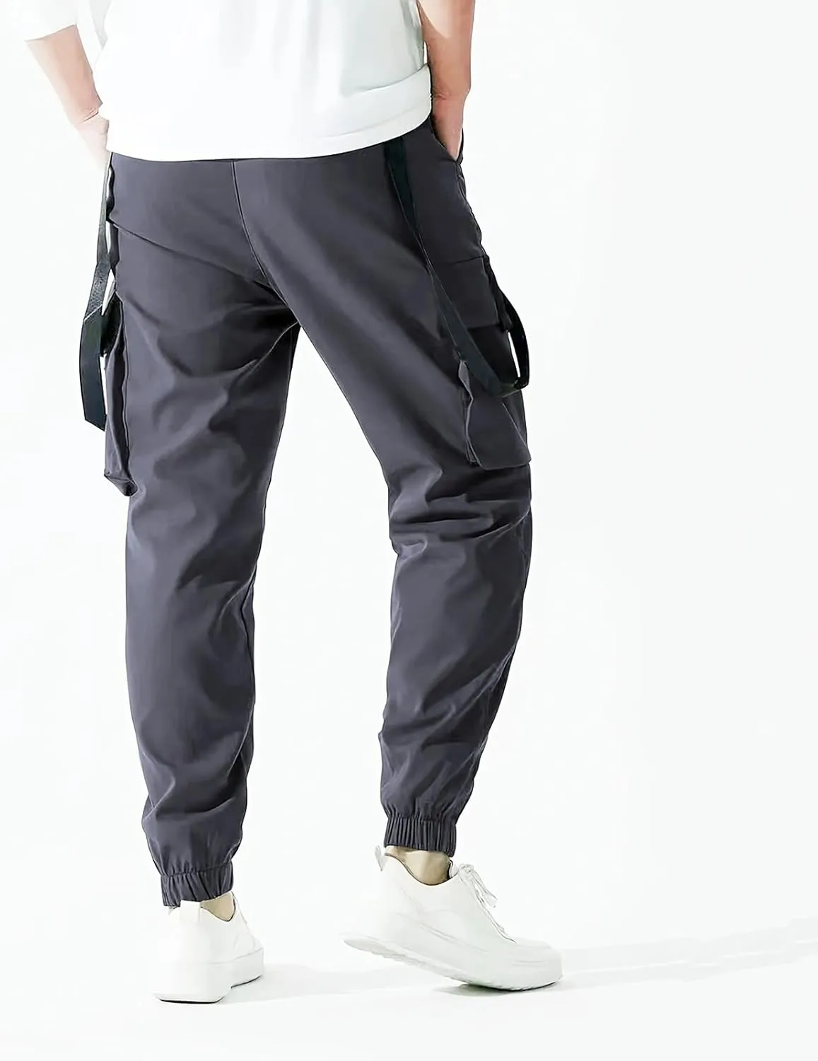 Men's Casual Joggers Pants Cotton Drawstring Chino Cargo Pants Hiking Outdoor Twill Track Jogging Sweatpants Men Active Pants