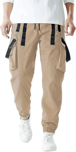 Men's Casual Joggers Pants Cotton Drawstring Chino Cargo Pants Hiking Outdoor Twill Track Jogging Sweatpants Men Active Pants