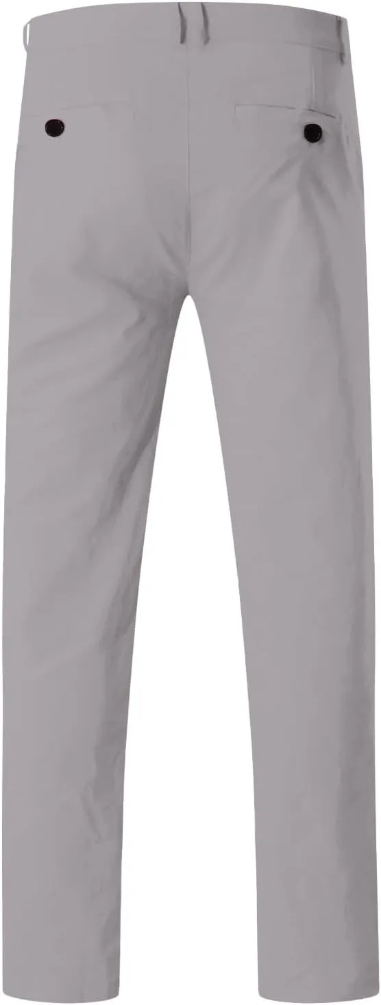 Men's Chino Pants Casual Stretch Waist Tapered Trousers with Pockets Loose Fit Joggers Pockets Tapered Sweatpants