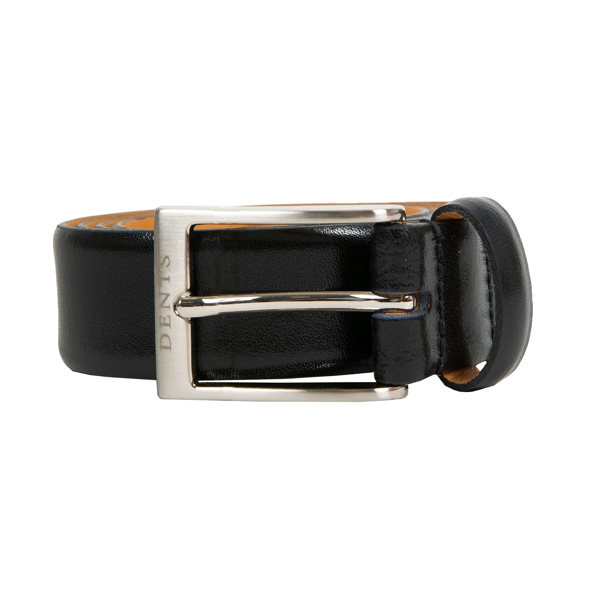Men’s Heritage Lined Full-Grain Leather Belt with Satin Nickel Buckle