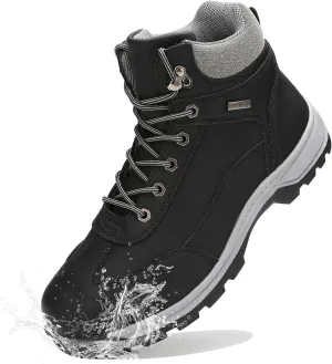 Men's Hiking Boots,Waterproof Outdoor Hiking Shoes Trekking Backpacking Mountaineering Boots,Black 12
