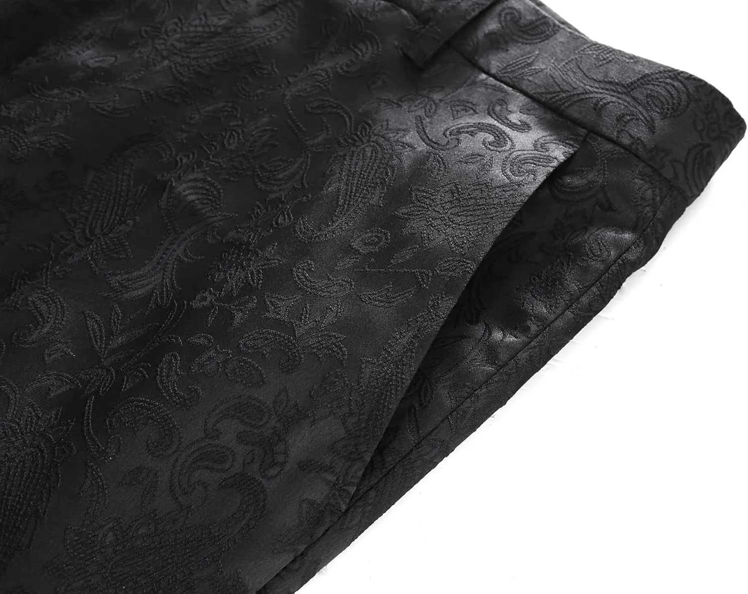 Mens Jacquard Floral Dress Pants Slim Fit Tuxedo Suit Pants