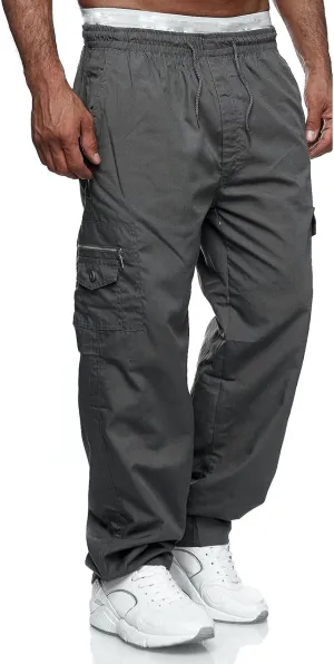 Men's Joggers Cargo Pants Drawstring Fashion Pants Sweatpants Casual Work Chino Pants with Pockets for Men