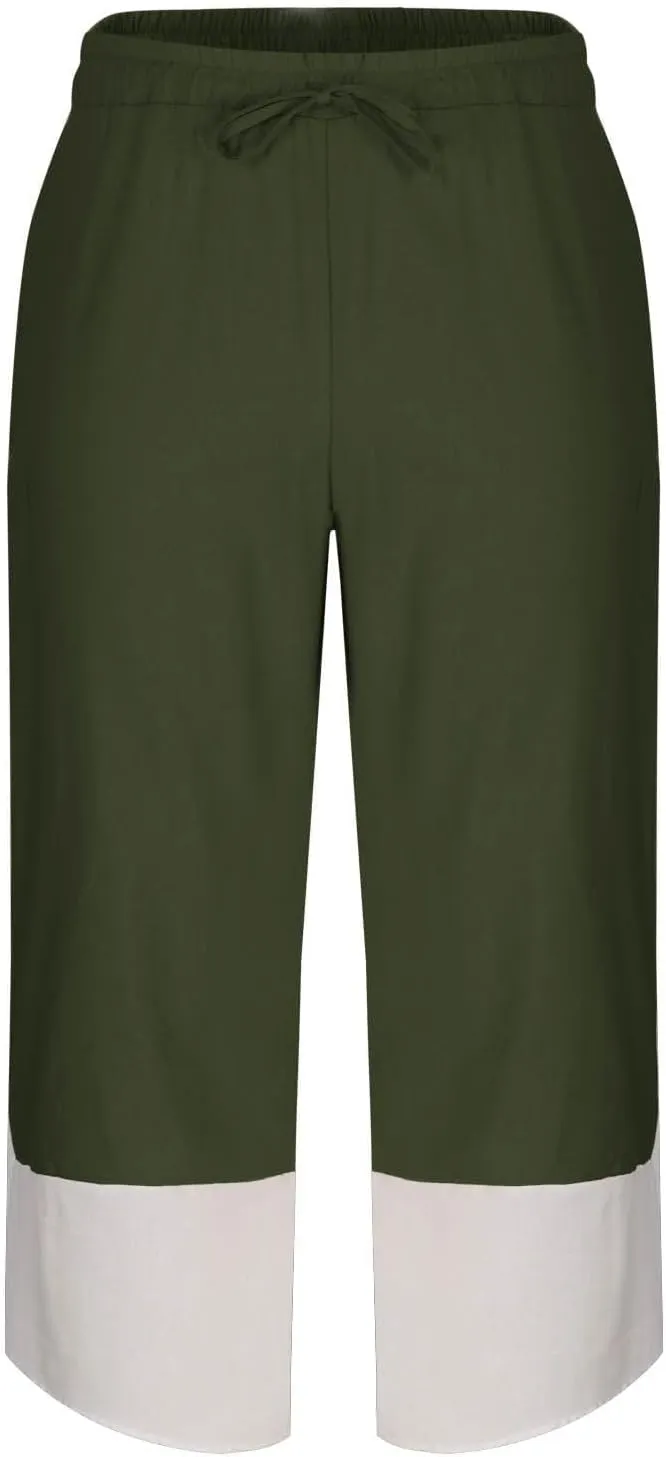 Mens Long Shorts Plus Size Plain Casual Pant Trendy Drawstring Waist Lightweight Beach Slacks Summer Vacation Short
