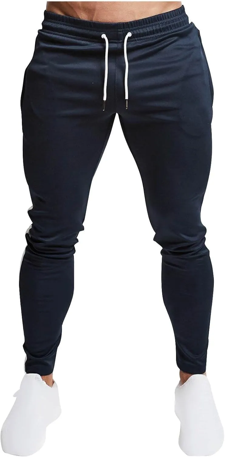 Men's Outdoor Slim Fit Joggers Pants Gym Sport Training Workout Tapered Sweatpants Fashion Drawstring Trousers