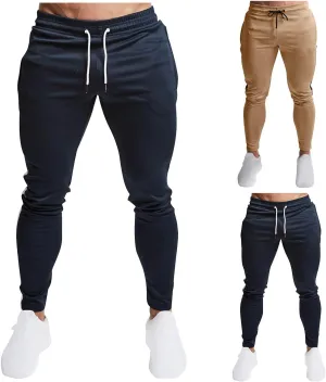 Men's Outdoor Slim Fit Joggers Pants Gym Sport Training Workout Tapered Sweatpants Fashion Drawstring Trousers