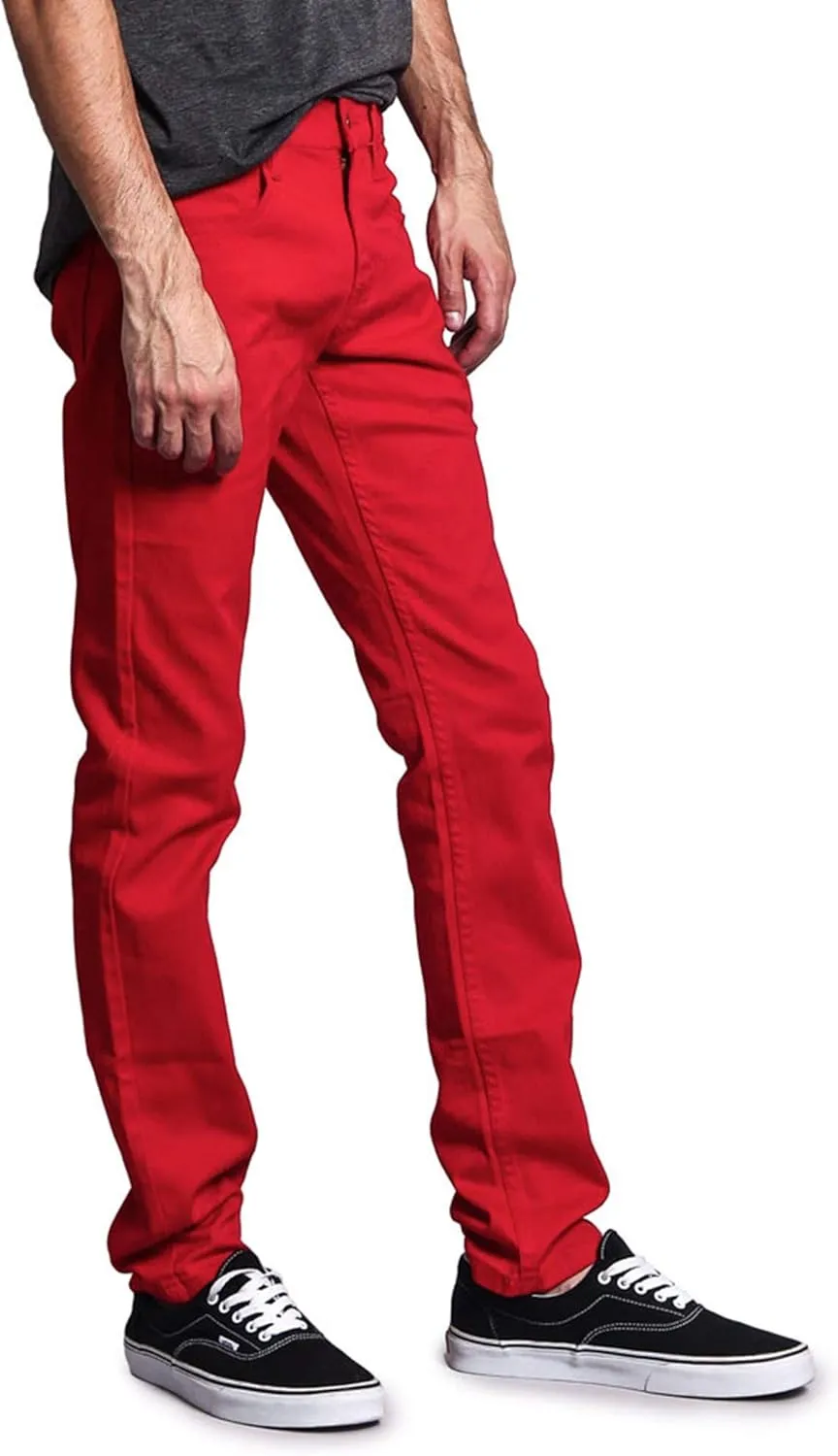 Men's Skinny Fit Color Stretch Jeans