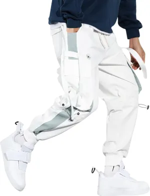 Mens Streetwear Tactical Track Pants Wild Hip Hop Punk Cargo Pants for Men Baggy Techwear Hiking Pants Men's Trousers