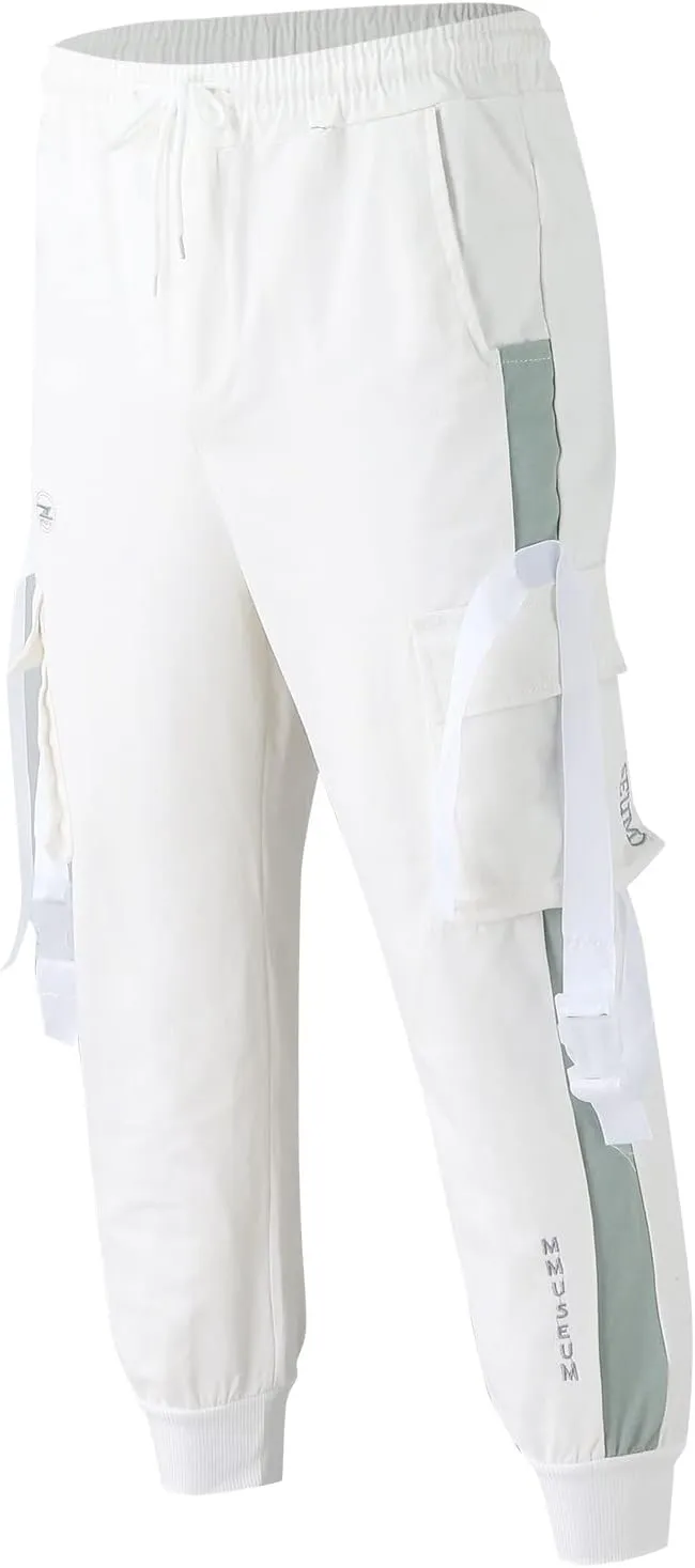 Mens Streetwear Tactical Track Pants Wild Hip Hop Punk Cargo Pants for Men Baggy Techwear Hiking Pants Men's Trousers