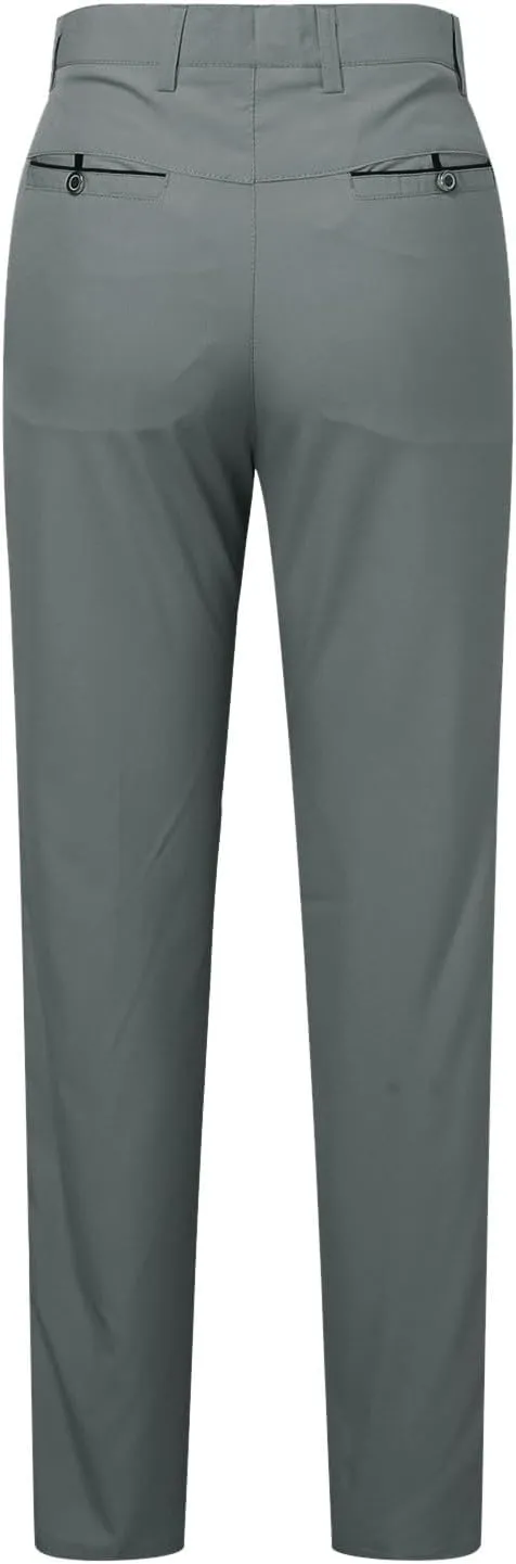 Mens Summer Golf Pants with Pockets Stretch Lightweight Quick Dry Breathable Trousers Casual Work Dress Pants for Men