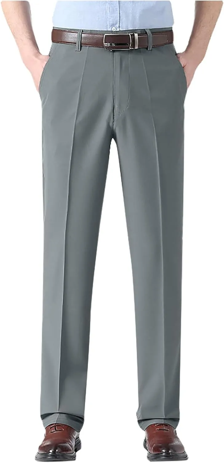 Mens Summer Golf Pants with Pockets Stretch Lightweight Quick Dry Breathable Trousers Casual Work Dress Pants for Men