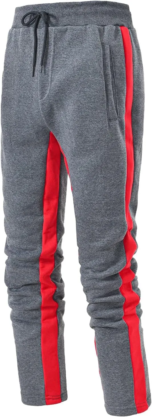 Mens Sweatpants with Pockets Cotton Linen Cargo Pants for Men Casual Joggers Athletic Pants Loose Fit Hiking Trousers